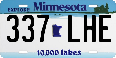MN license plate 337LHE