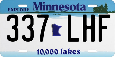 MN license plate 337LHF