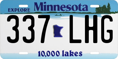 MN license plate 337LHG