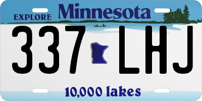 MN license plate 337LHJ