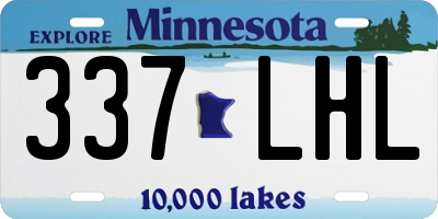 MN license plate 337LHL