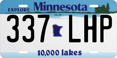 MN license plate 337LHP