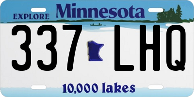 MN license plate 337LHQ