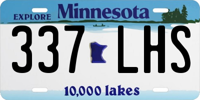 MN license plate 337LHS