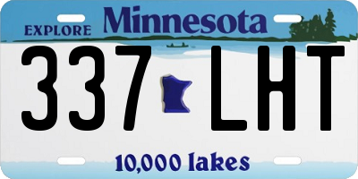 MN license plate 337LHT