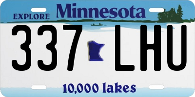 MN license plate 337LHU