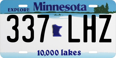 MN license plate 337LHZ