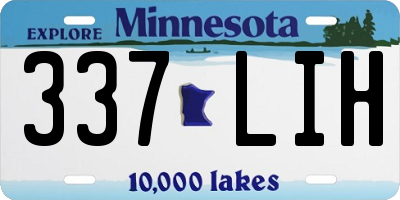 MN license plate 337LIH