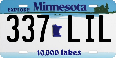 MN license plate 337LIL