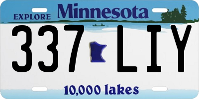 MN license plate 337LIY