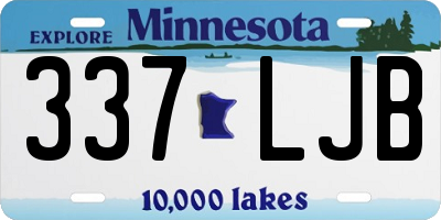 MN license plate 337LJB