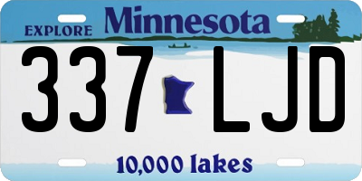 MN license plate 337LJD