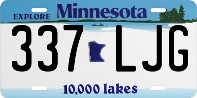MN license plate 337LJG
