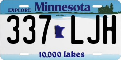 MN license plate 337LJH
