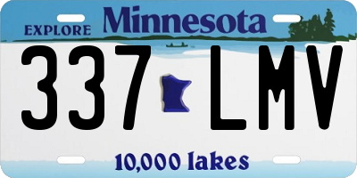 MN license plate 337LMV