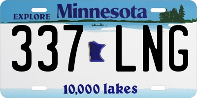 MN license plate 337LNG