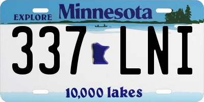 MN license plate 337LNI