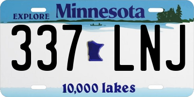 MN license plate 337LNJ