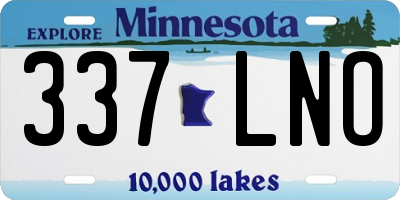 MN license plate 337LNO