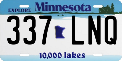 MN license plate 337LNQ
