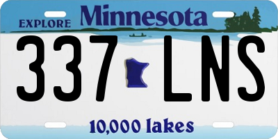 MN license plate 337LNS