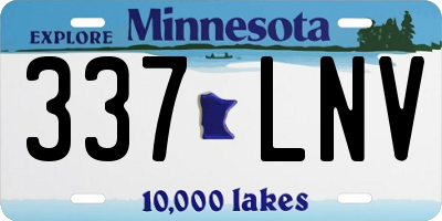 MN license plate 337LNV