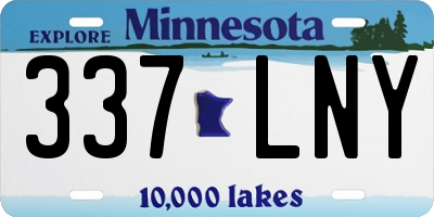 MN license plate 337LNY