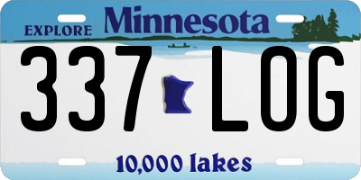 MN license plate 337LOG