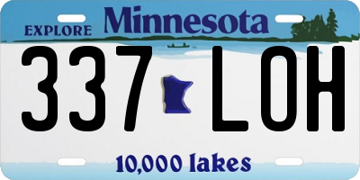 MN license plate 337LOH
