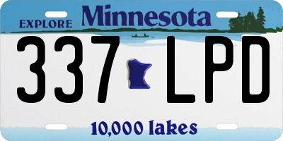 MN license plate 337LPD