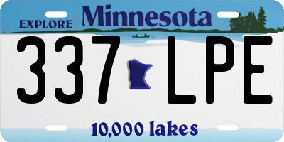 MN license plate 337LPE