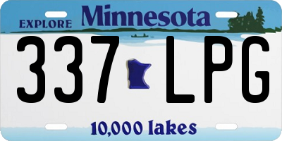 MN license plate 337LPG