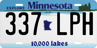 MN license plate 337LPH
