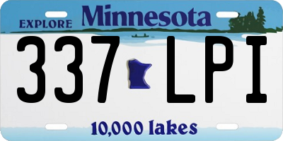 MN license plate 337LPI