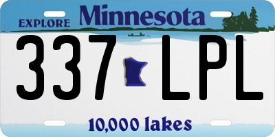 MN license plate 337LPL