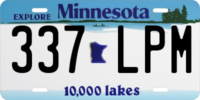 MN license plate 337LPM