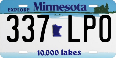 MN license plate 337LPO