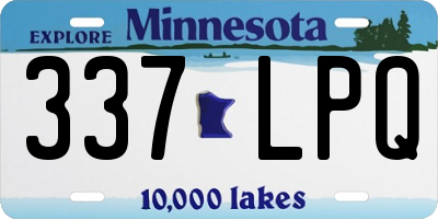 MN license plate 337LPQ