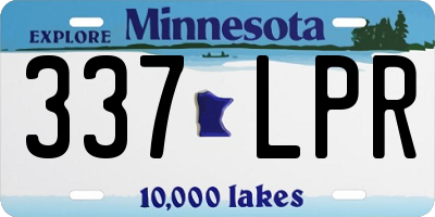 MN license plate 337LPR