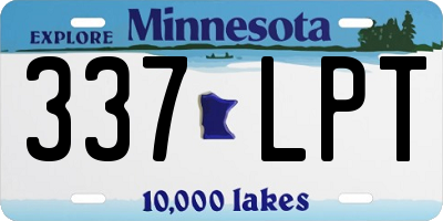 MN license plate 337LPT