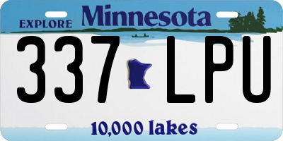 MN license plate 337LPU