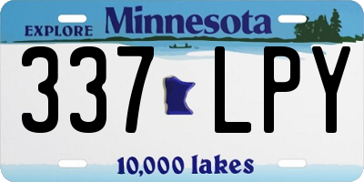 MN license plate 337LPY