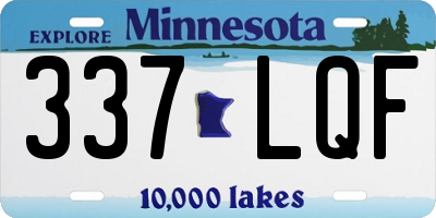 MN license plate 337LQF