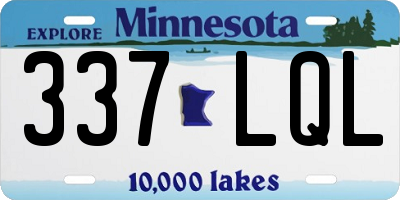 MN license plate 337LQL