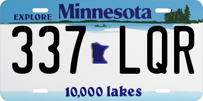 MN license plate 337LQR