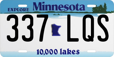 MN license plate 337LQS