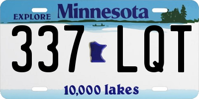 MN license plate 337LQT