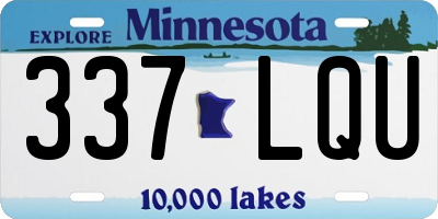 MN license plate 337LQU