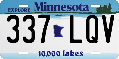 MN license plate 337LQV
