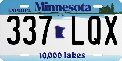 MN license plate 337LQX